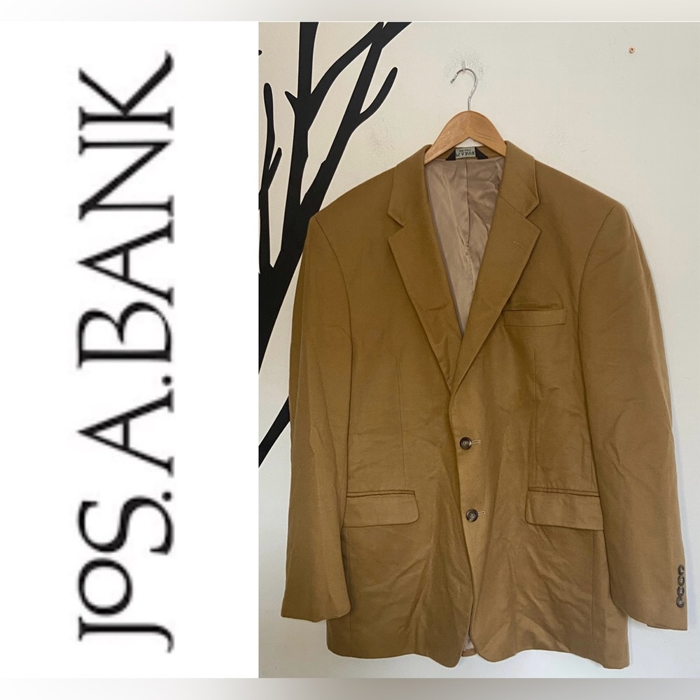 Jos. A. Bank camel tan 100% cashmere blazer
